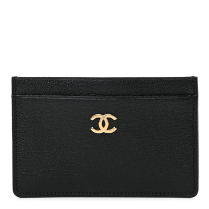 Chanel Calfskin CC Card Holder Black 1 of 9