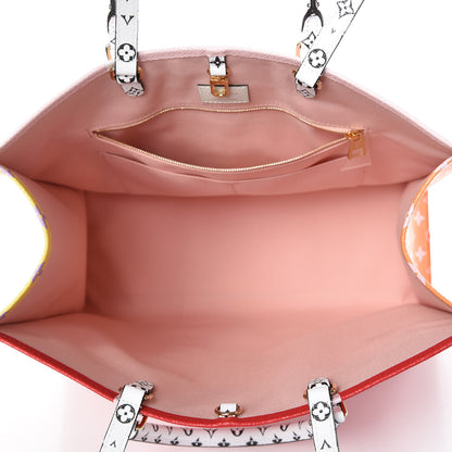 Louis Vuitton Monogram Giant Onthego GM Rouge Rose 6 of 9
