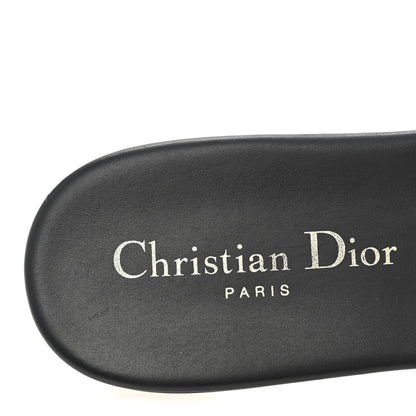 Christian Dior Canvas Embroidered Dway Mules Slide Sandals 39 Deep Blue 8 of 11