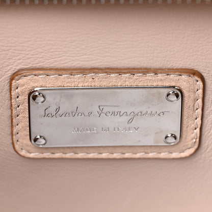 Salvatore Ferragamo Calfskin Medium Sofia Satchel Beige 6 of 13