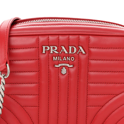 Prada Soft Calfskin Diagramme Camera Bag Rosso 7 of 9