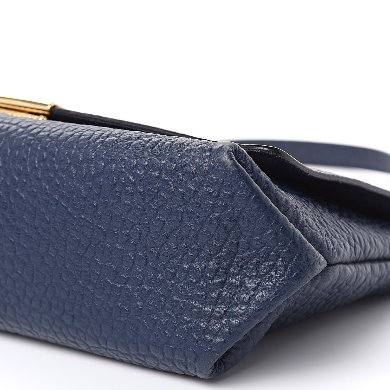 Burberry Signature Grain Large Mildenhall Shoulder Bag Blue Carbon 10 of 15