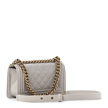 Chanel Caviar Quilted Small Boy Flap Grey 2 of 5