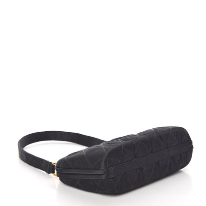Chanel Satin Quilted Clutch Black 4 of 10