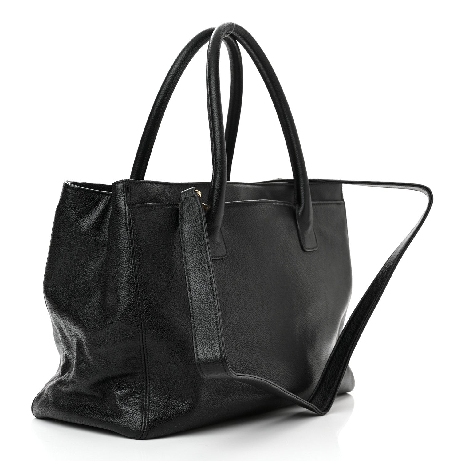 Chanel Calfskin Cerf Executive Shopper Tote Black 3 of 16