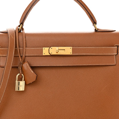 Hermes Courchevel Kelly Sellier 32 Gold 21 of 34