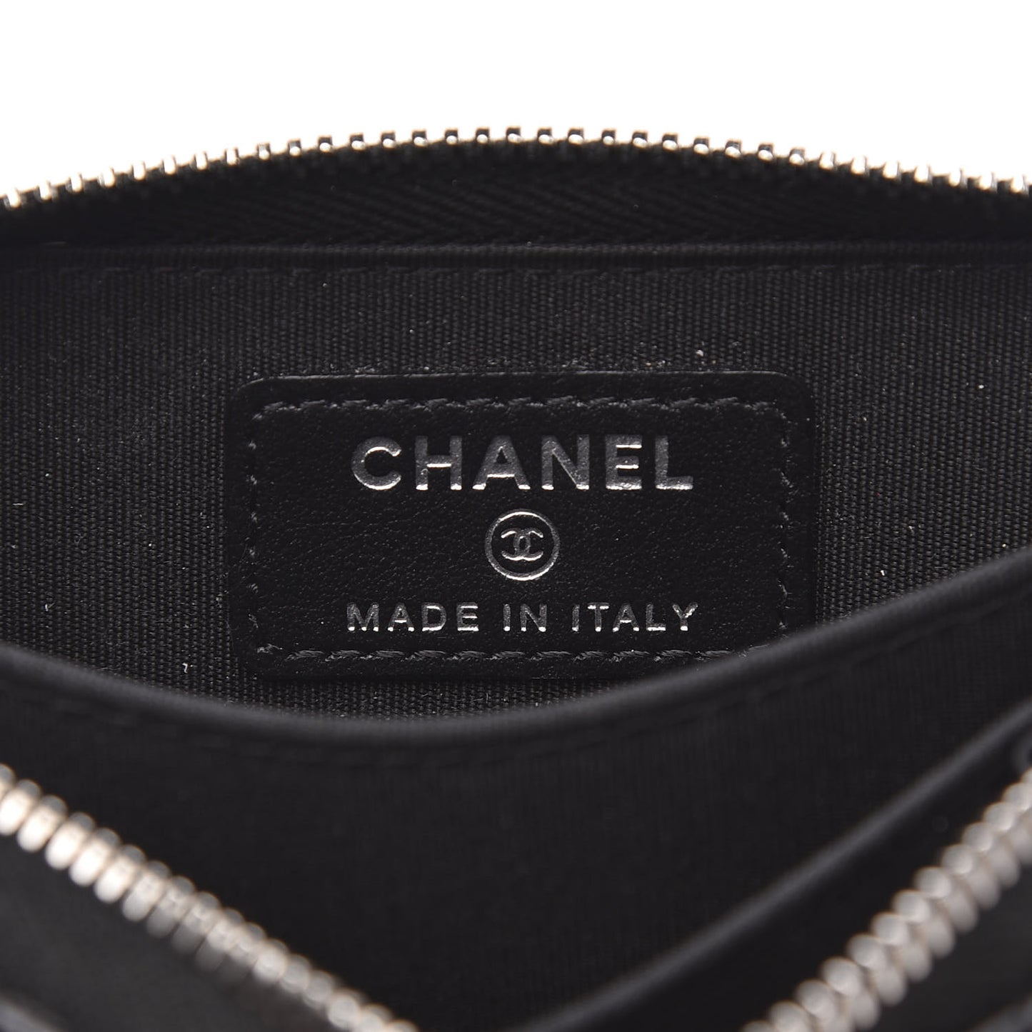 Caviar Quilted Incognito Zip Coin Purse Black