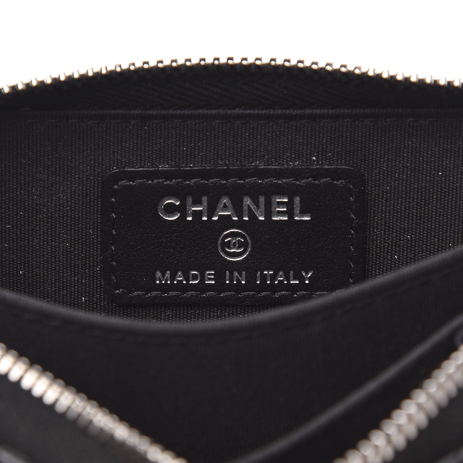 Chanel Caviar Quilted Incognito Zip Coin Purse Black 6 of 9