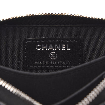 Chanel Caviar Quilted Incognito Zip Coin Purse Black 6 of 9