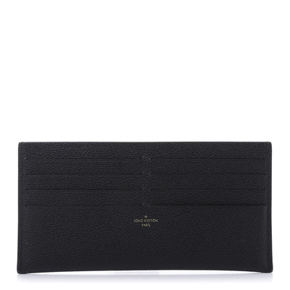Louis Vuitton Calfskin Felicie Chain Wallet Card Holder Insert Black 1 of 10