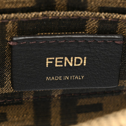 Fendi Vitello King Plexiglass Logo Embossed Mini By The Way Top Handle Boston Bag Black 6 of 13