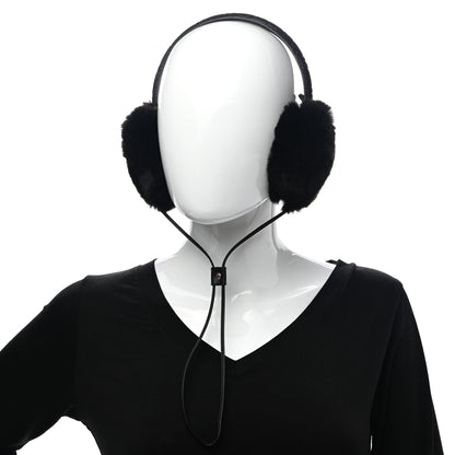 Gucci Guccissima Fur Ear Muffs Black 2 of 4