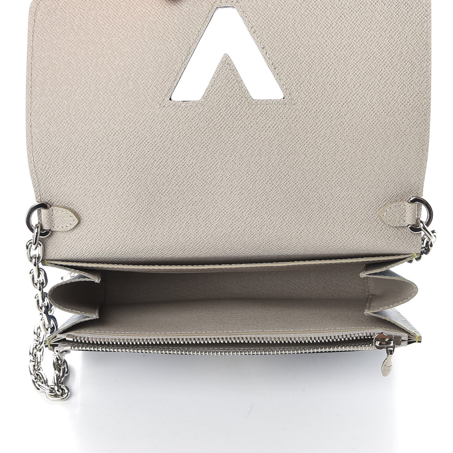 Epi Twist Chain Wallet Denim Light