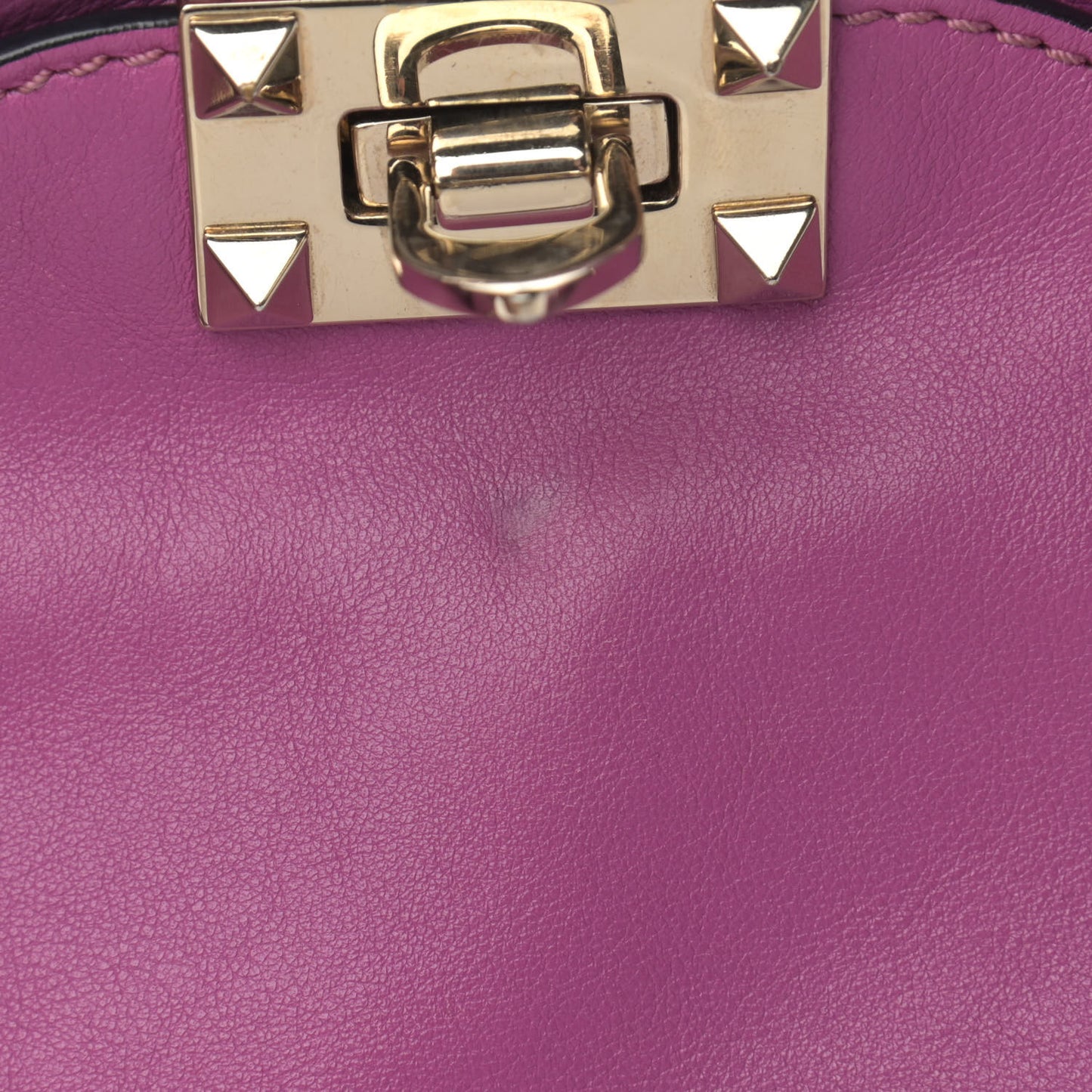 Vitello Small Rockstud Tote Purple Violet
