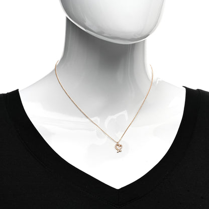 Tiffany 18K Rose Gold Diamond Mini Paloma Picasso Loving Heart Pendant Necklace 2 of 4