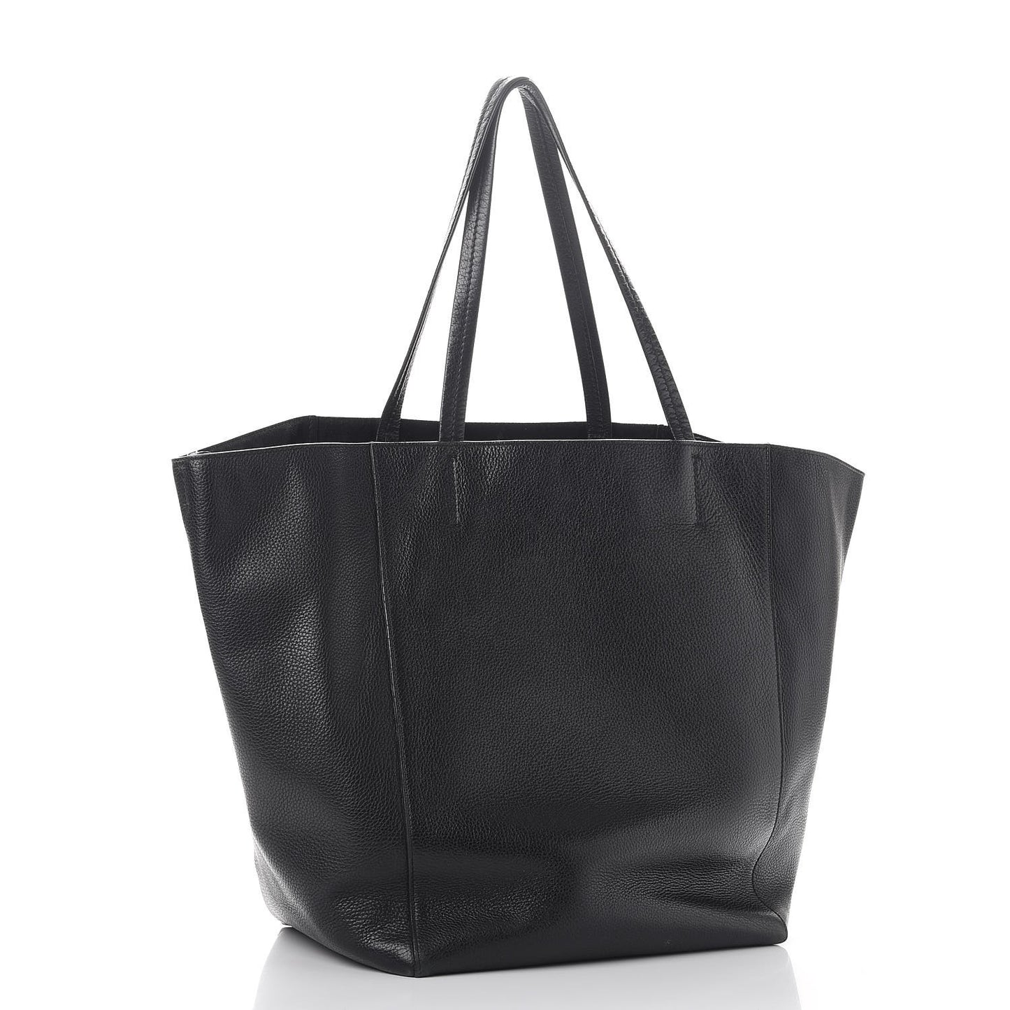 Grained Calfskin Medium Horizontal Cabas Phantom Black