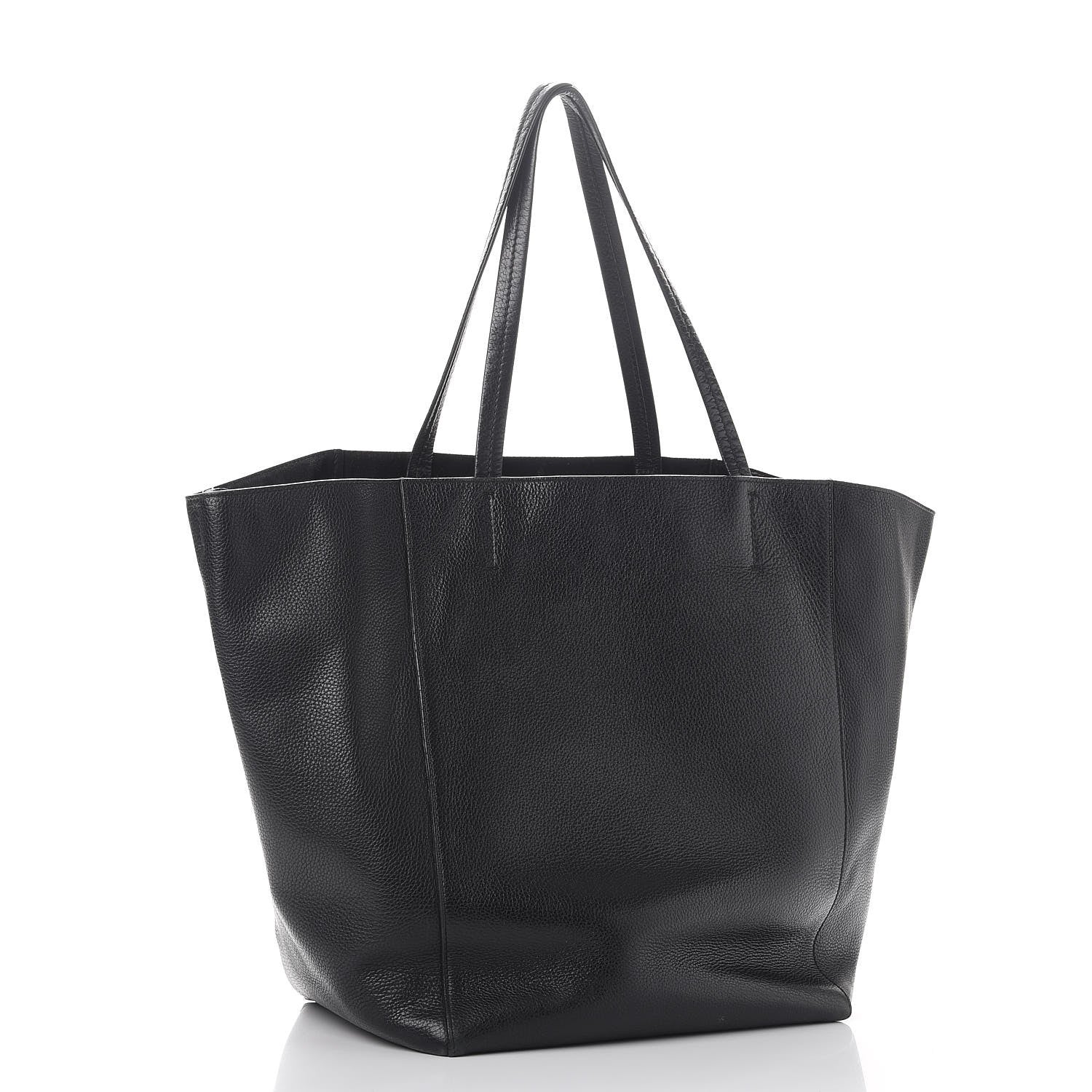 Celine Grained Calfskin Medium Horizontal Cabas Phantom Black 3 of 18