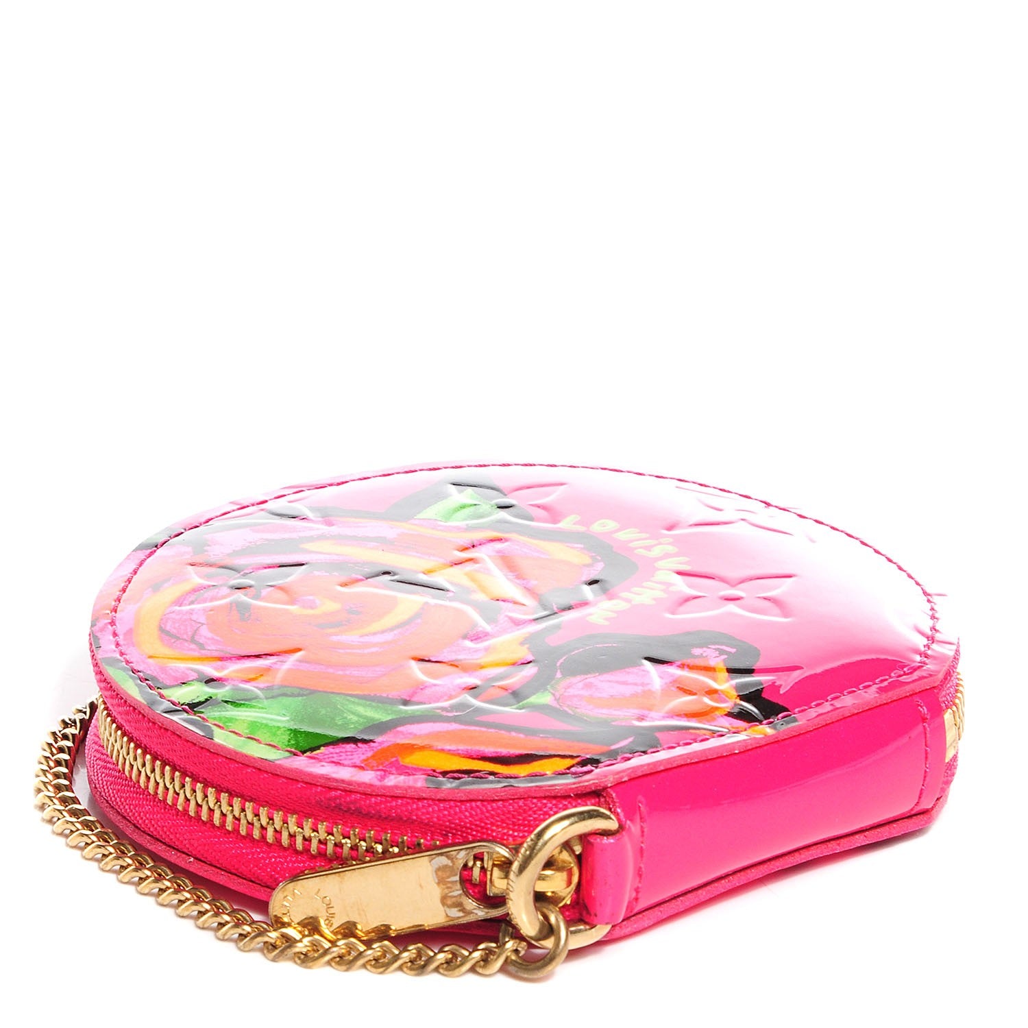 Louis Vuitton Vernis Roses Chapeau Coin Purse Rose Pop 4 of 7