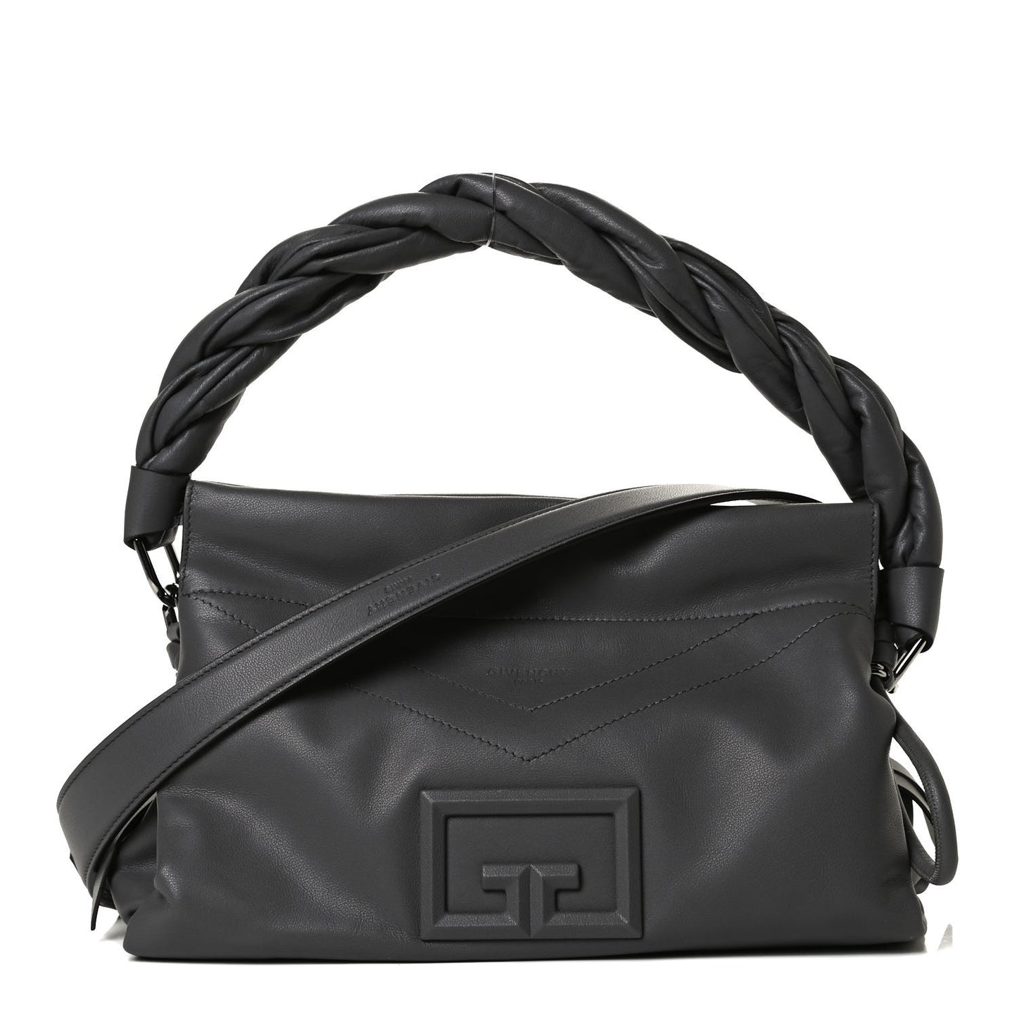 Calfskin Medium ID93 Satchel Storm Grey