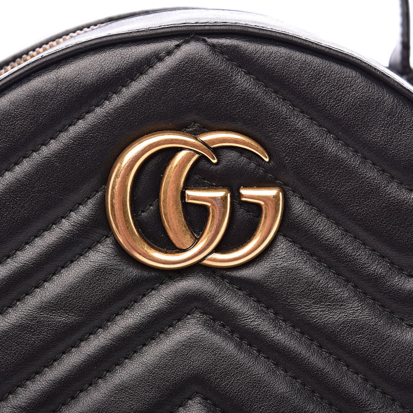 Calfskin Matelasse GG Marmont Dome Backpack Black