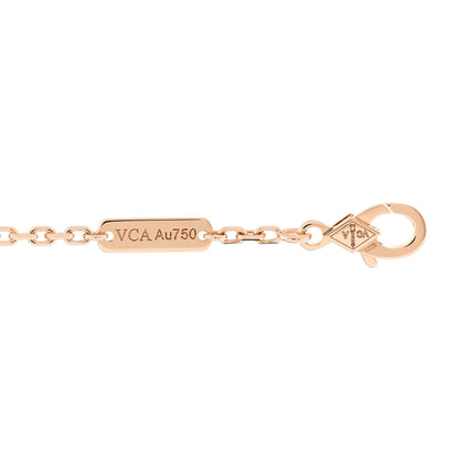 Van Cleef & Arpels 18K Rose Gold Mother Of Pearl Lucky Spring Plum Blossom Bracelet 3 of 5