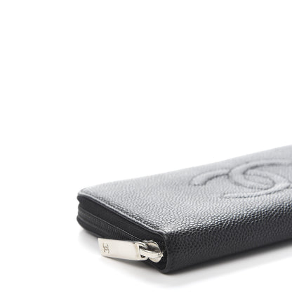 Chanel Caviar Large Timeless CC Zip Around Wallet Black 6 of 10