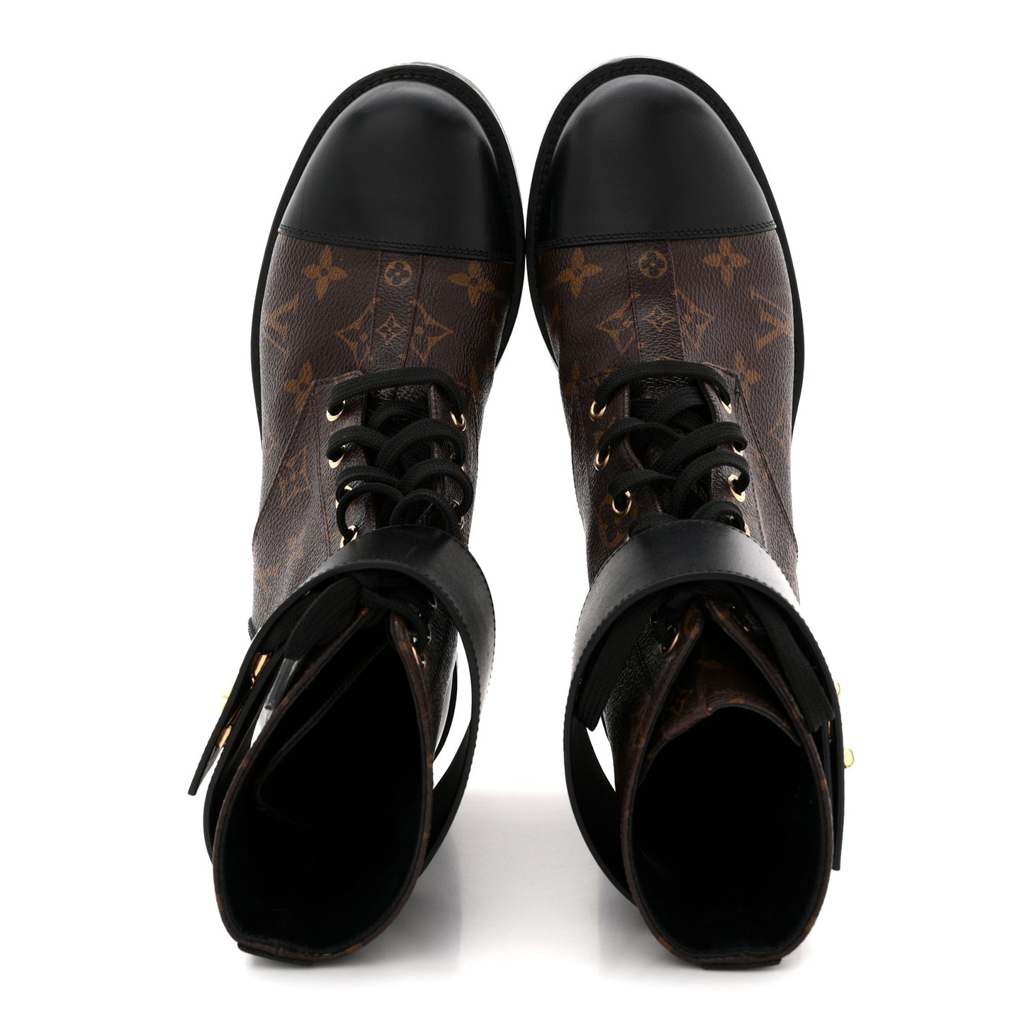 Calfskin Monogram Wonderland Flat Ranger Boots 39 Black