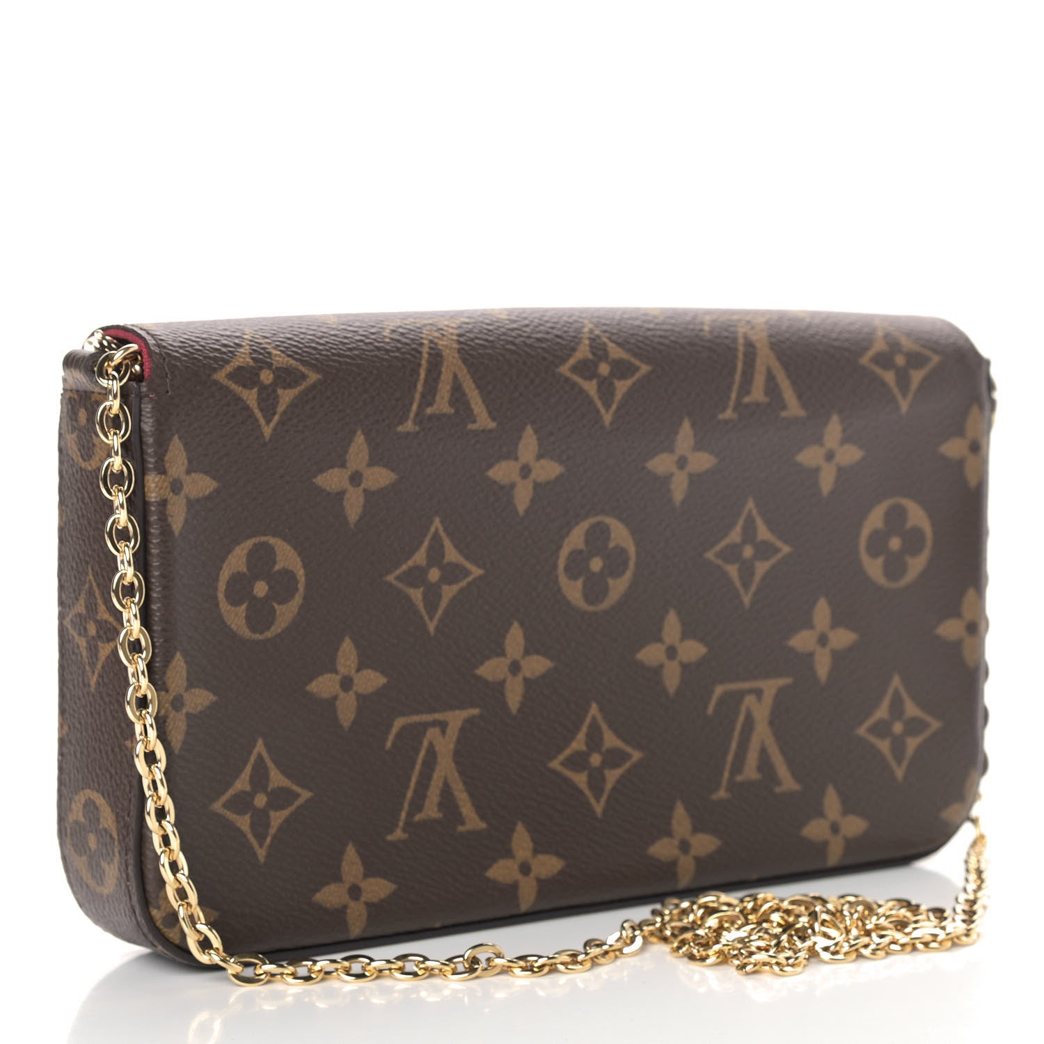 Louis Vuitton Monogram Pochette Felicie Chain Wallet Fuchsia 4 of 12