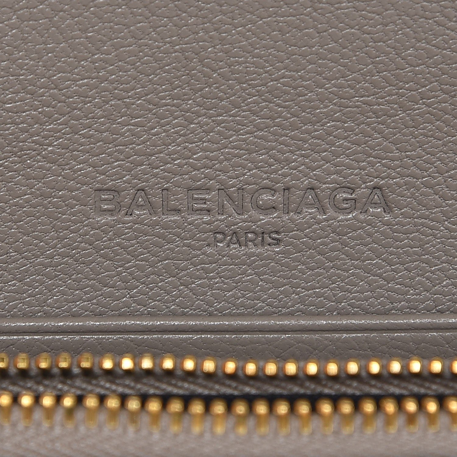 Balenciaga Chevre Gold Metallic Edge Hardware Money Wallet Gris Taupe 6 of 7