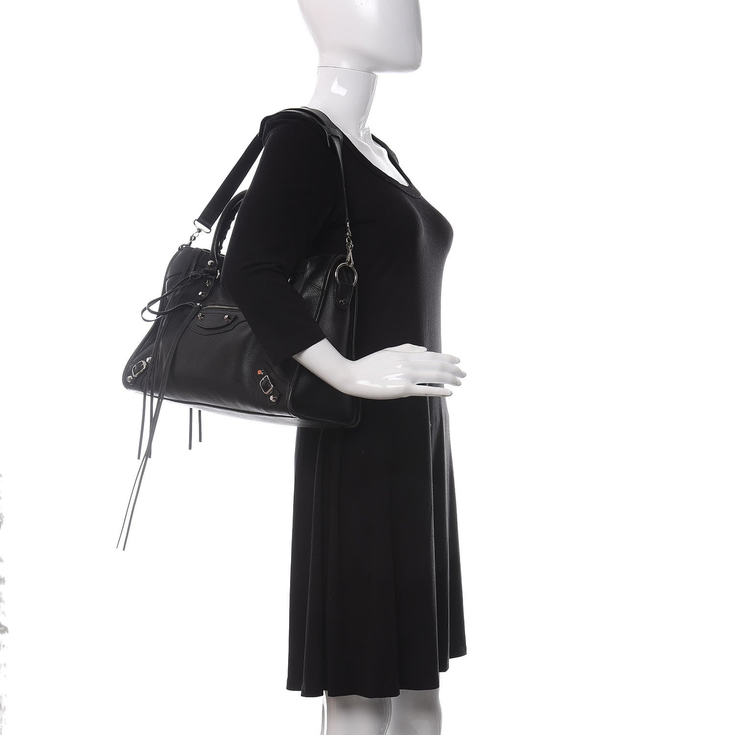 Balenciaga Vibrato Calfskin Classic Silver Hardware City Black 2 of 10