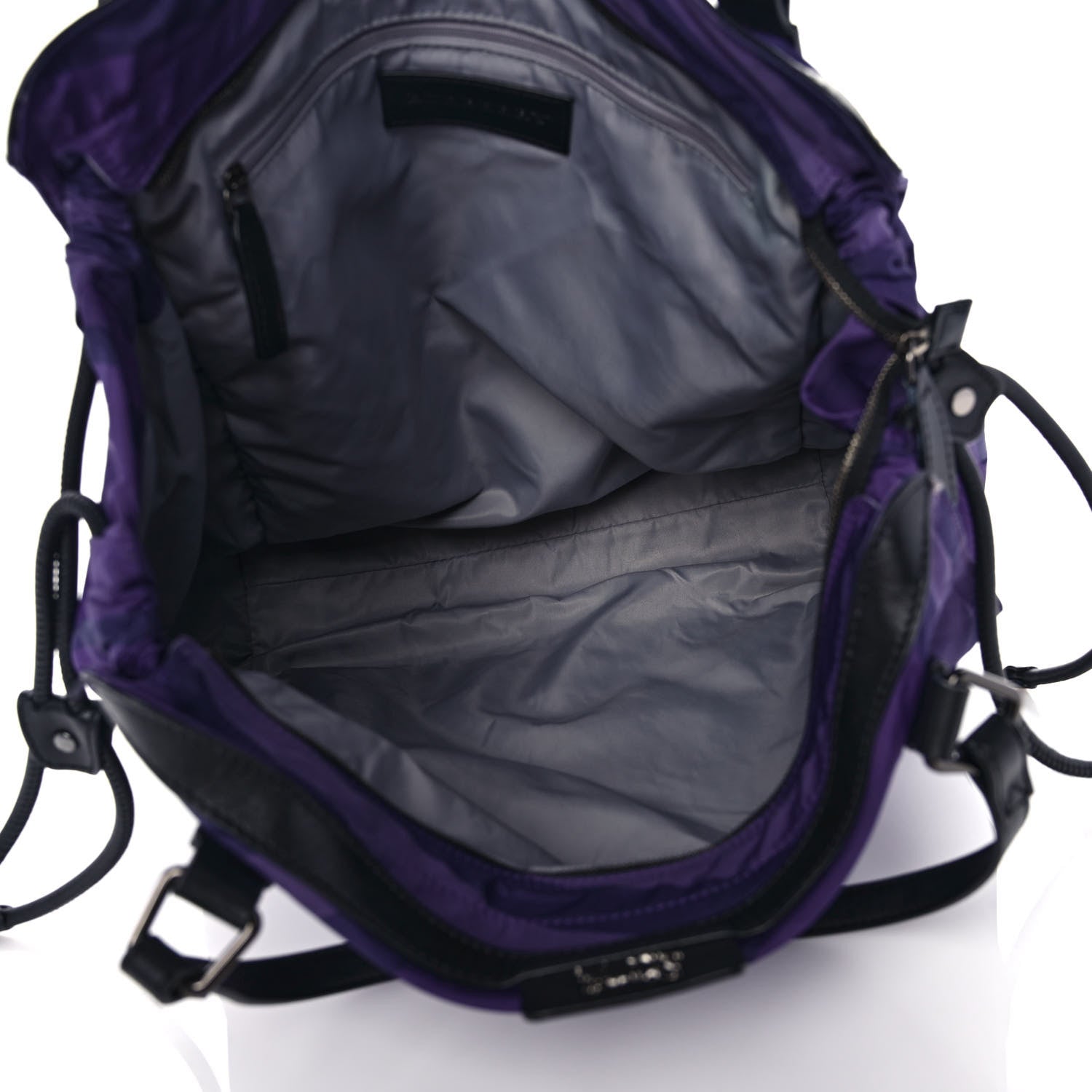 Burberry Nylon Check Small Buckleigh Packable Tote Regency Purple 5 of 13