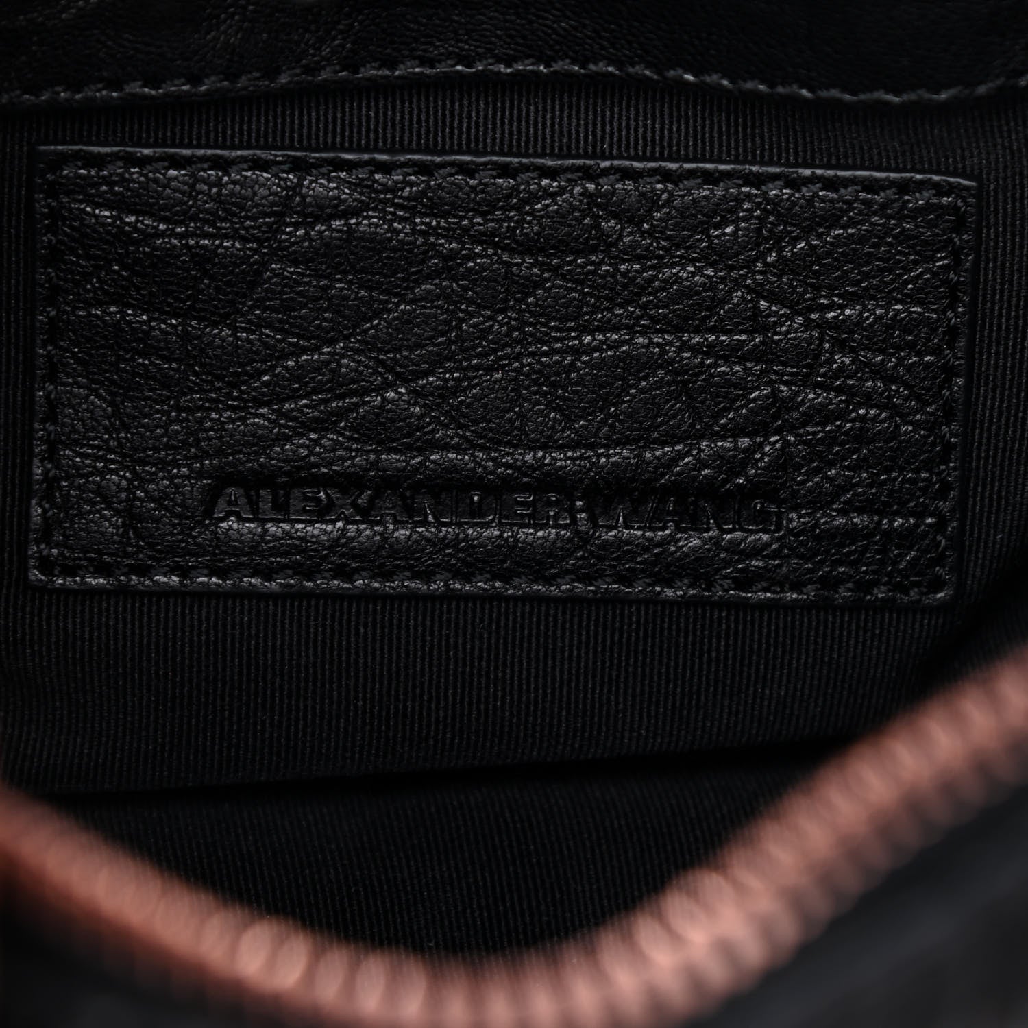 Alexander Wang Pebbled Lambskin Mini Rockie Black Rose Gold Hardware 6 of 8