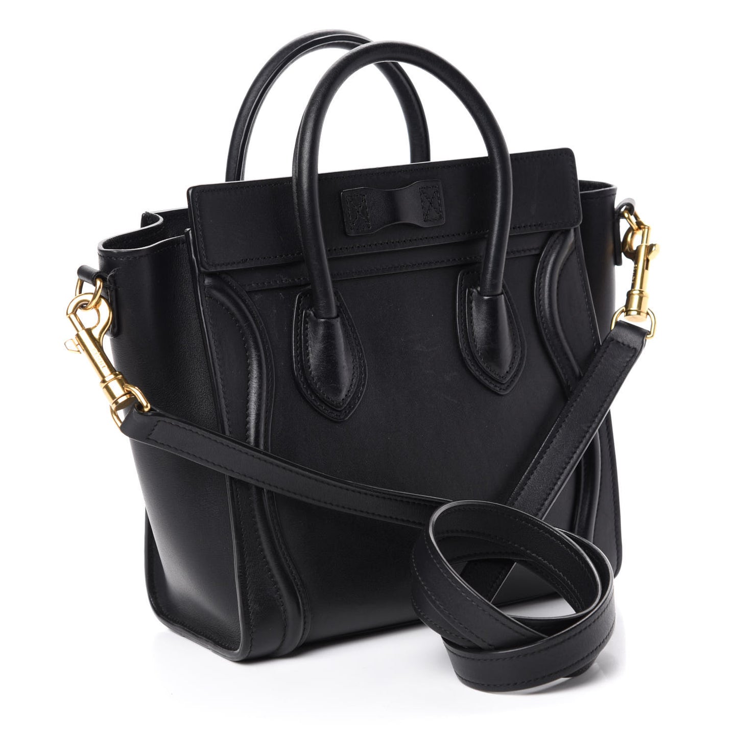 Smooth Calfskin Nano Luggage Black
