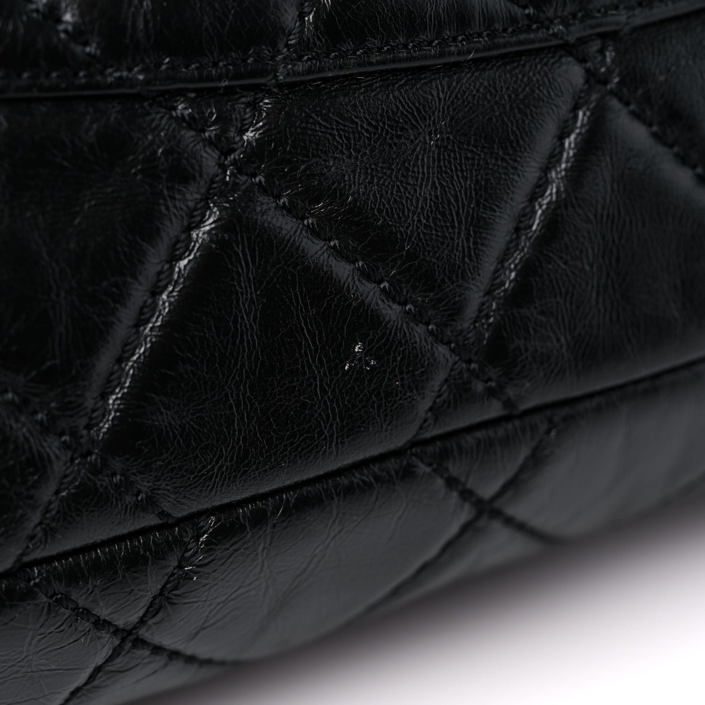 Aged Calfskin Oversized Reissue Overnight Tote Black