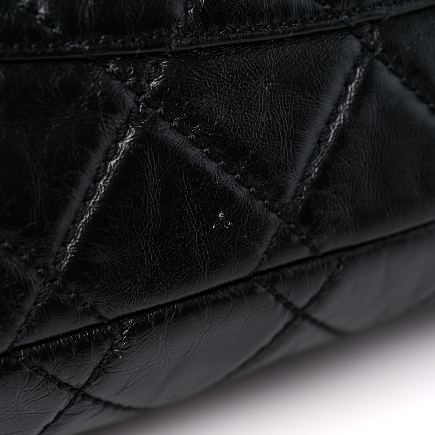 Chanel Aged Calfskin Oversized Reissue Overnight Tote Black 13 of 14