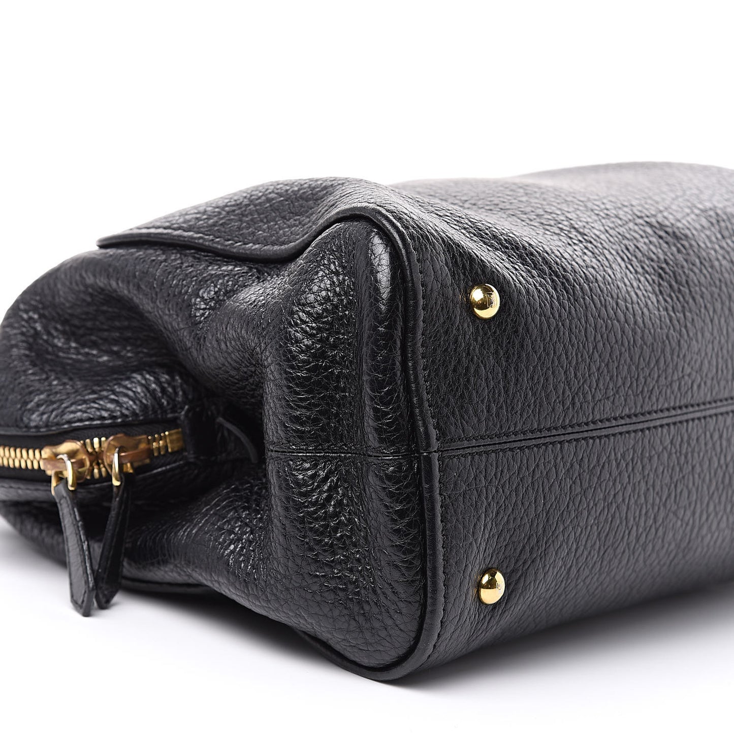 Pebbled Calfskin Small Chameleon Tote Black
