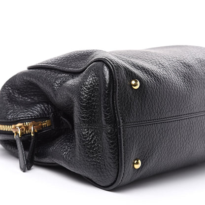 Fendi Pebbled Calfskin Small Chameleon Tote Black 8 of 11