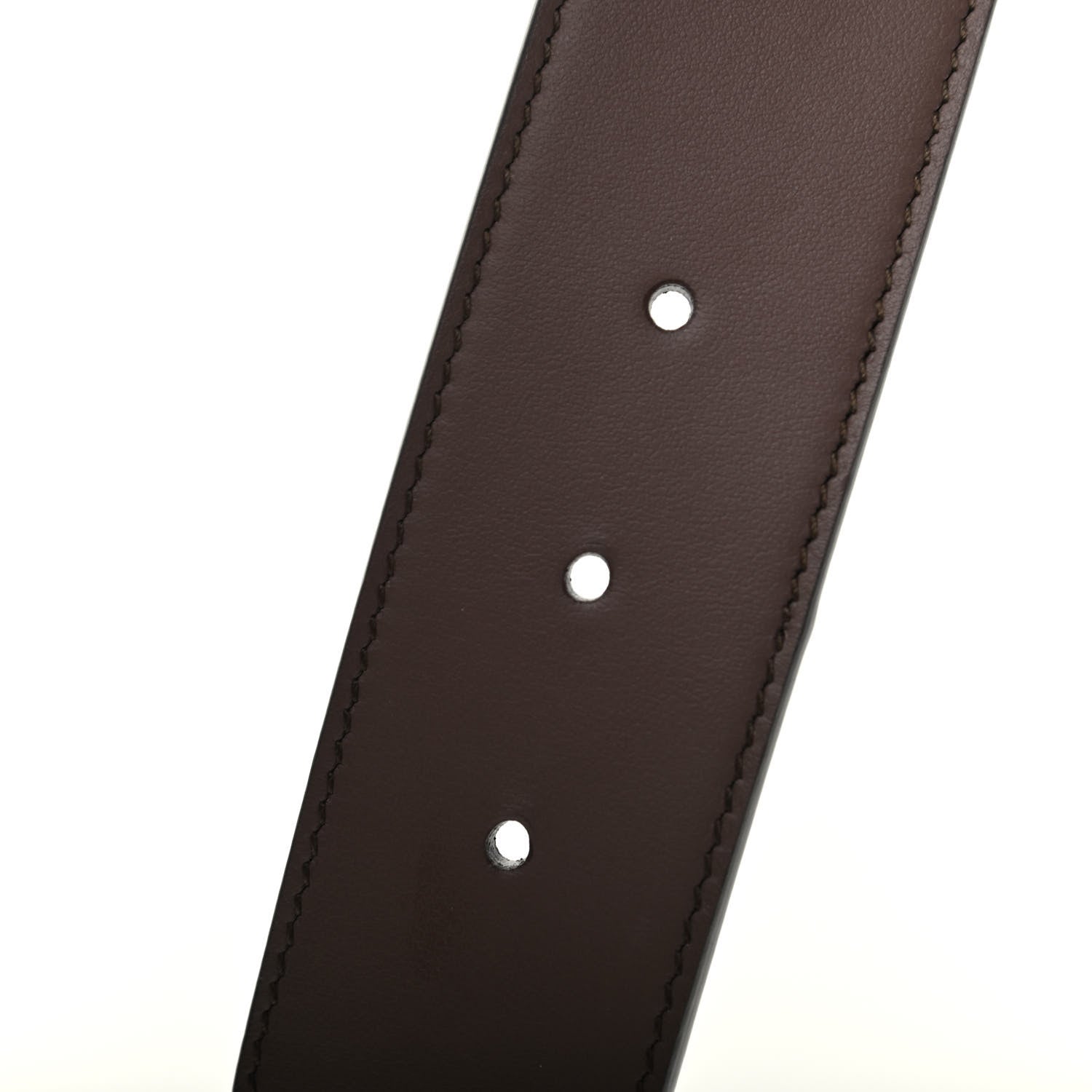 Gucci GG Supreme Monogram Matte Plutone Calfskin Double G 40mm Belt 85 34 Beige Ebony New Acero 3 of 5