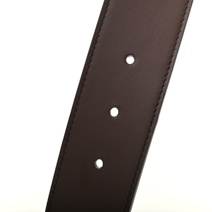 Gucci GG Supreme Monogram Matte Plutone Calfskin Double G 40mm Belt 85 34 Beige Ebony New Acero 3 of 5