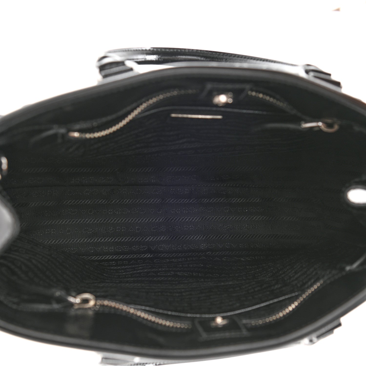 Prada Saffiano Vernice Crystal Bag Black 5 of 8