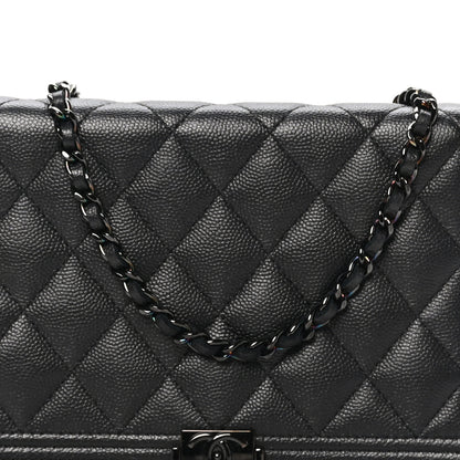 Chanel Caviar Quilted Boy Wallet On Chain WOC So Black 8 of 12