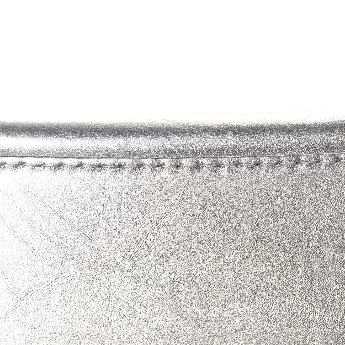 Metallic Lambskin Calfskin Quilted Large Gabrielle Hobo Silver