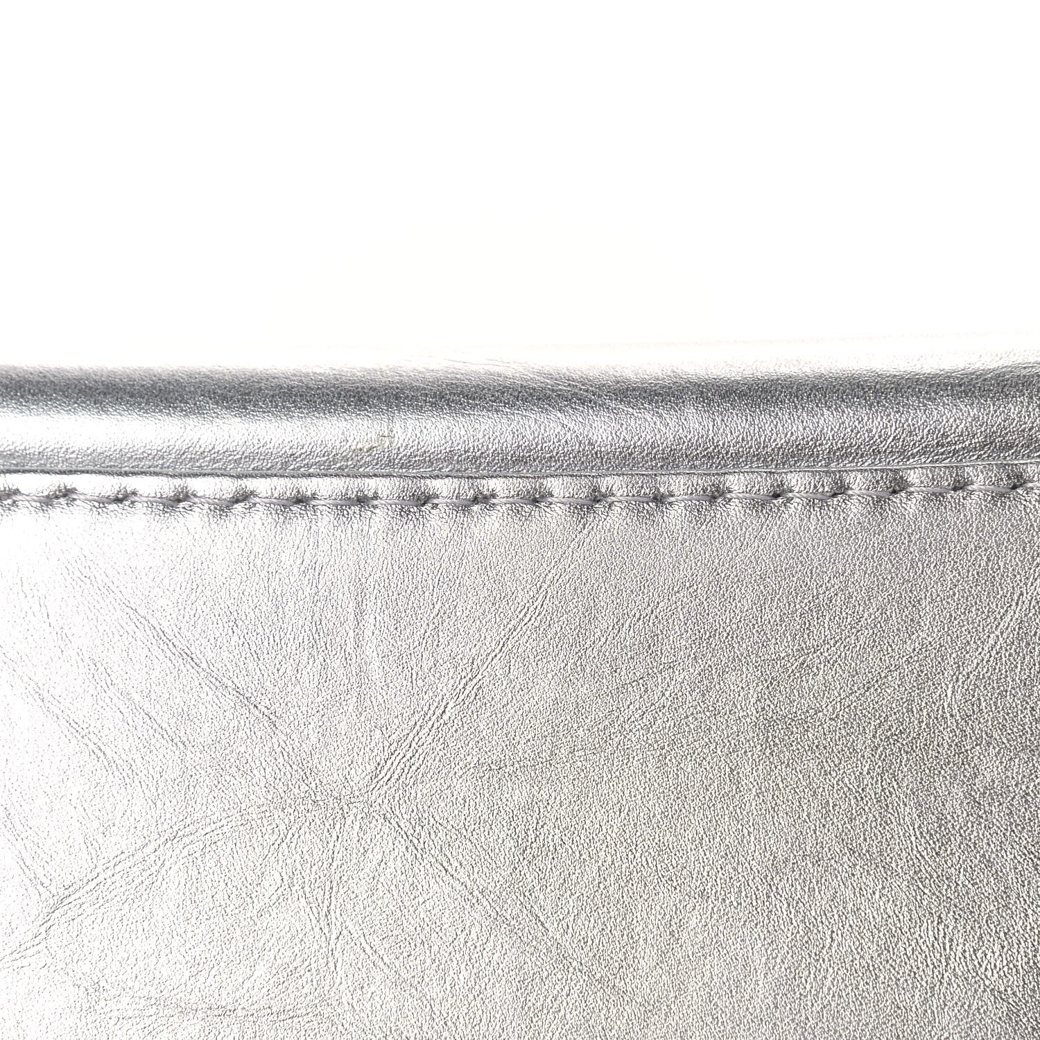 Chanel Metallic Lambskin Calfskin Quilted Large Gabrielle Hobo Silver 10 of 12