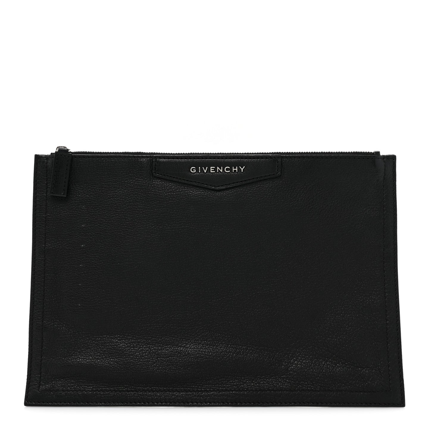 Sugar Goatskin Medium Antigona Pouch Black