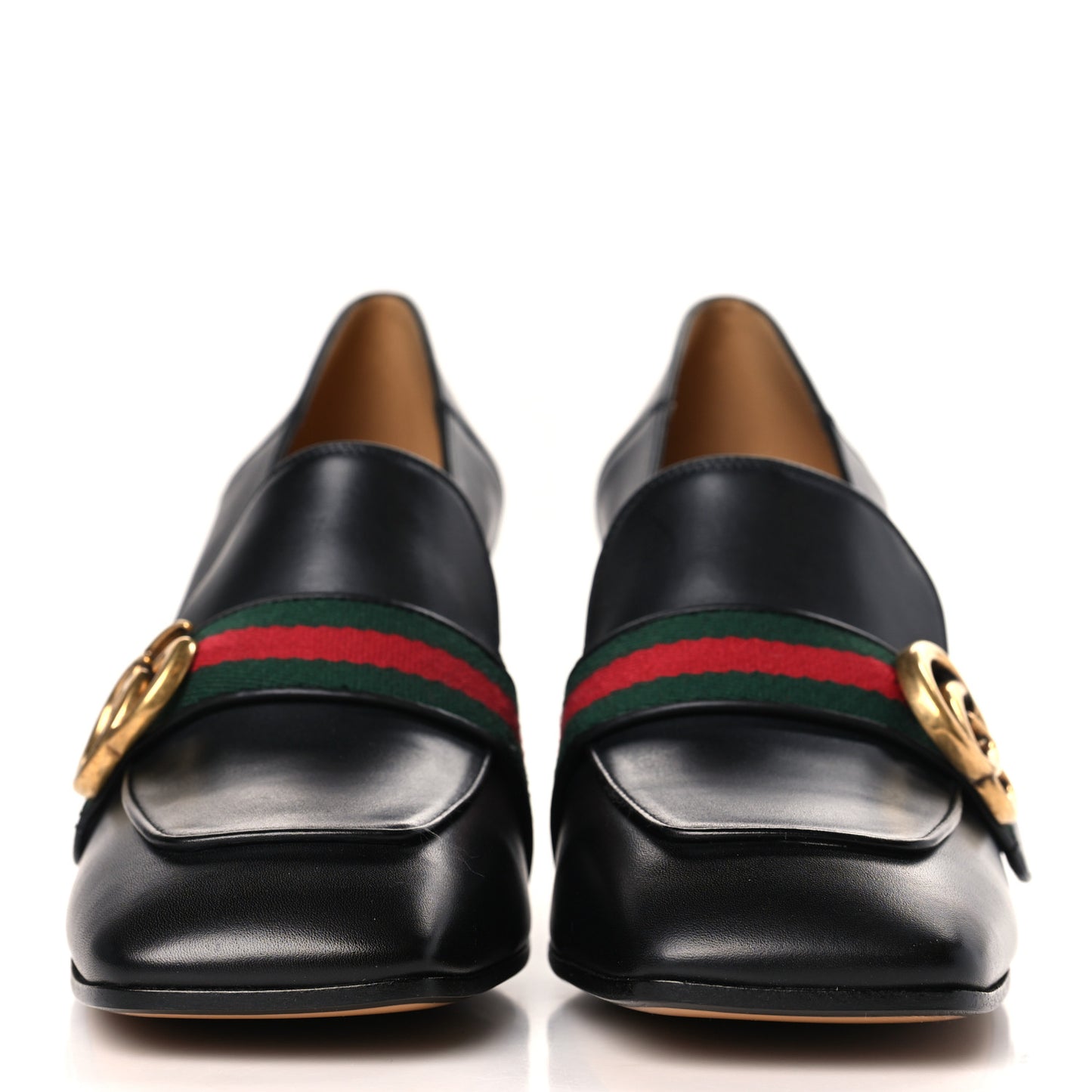 Calfskin Web Peyton Loafer Pumps 39.5 Black