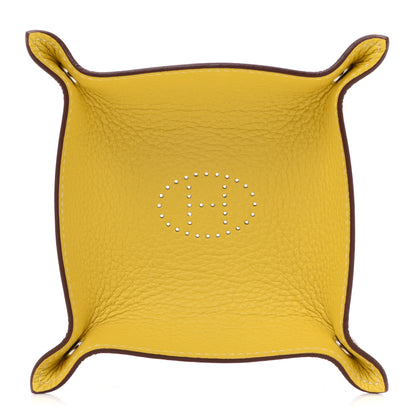 Hermes Taurillon Clemence Mini Mises et Relances Change Tray Jaune Fauve 1 of 7