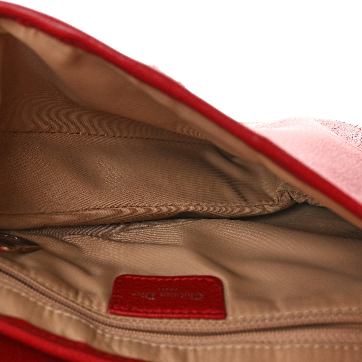 Christian Dior Calfskin Saddle Bag Red 5 of 7
