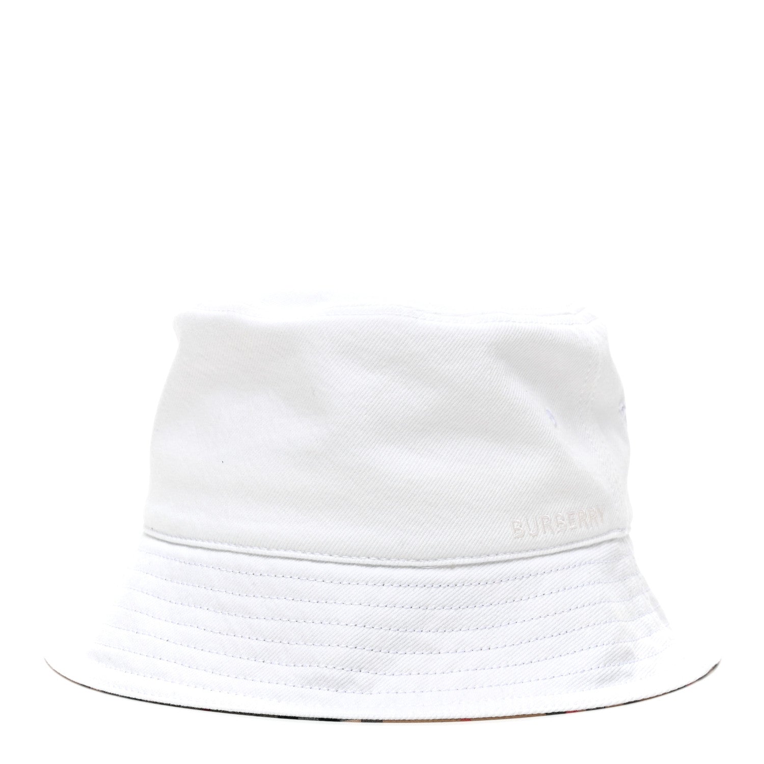 Burberry Denim Logo Bucket Hat M White 1 of 7