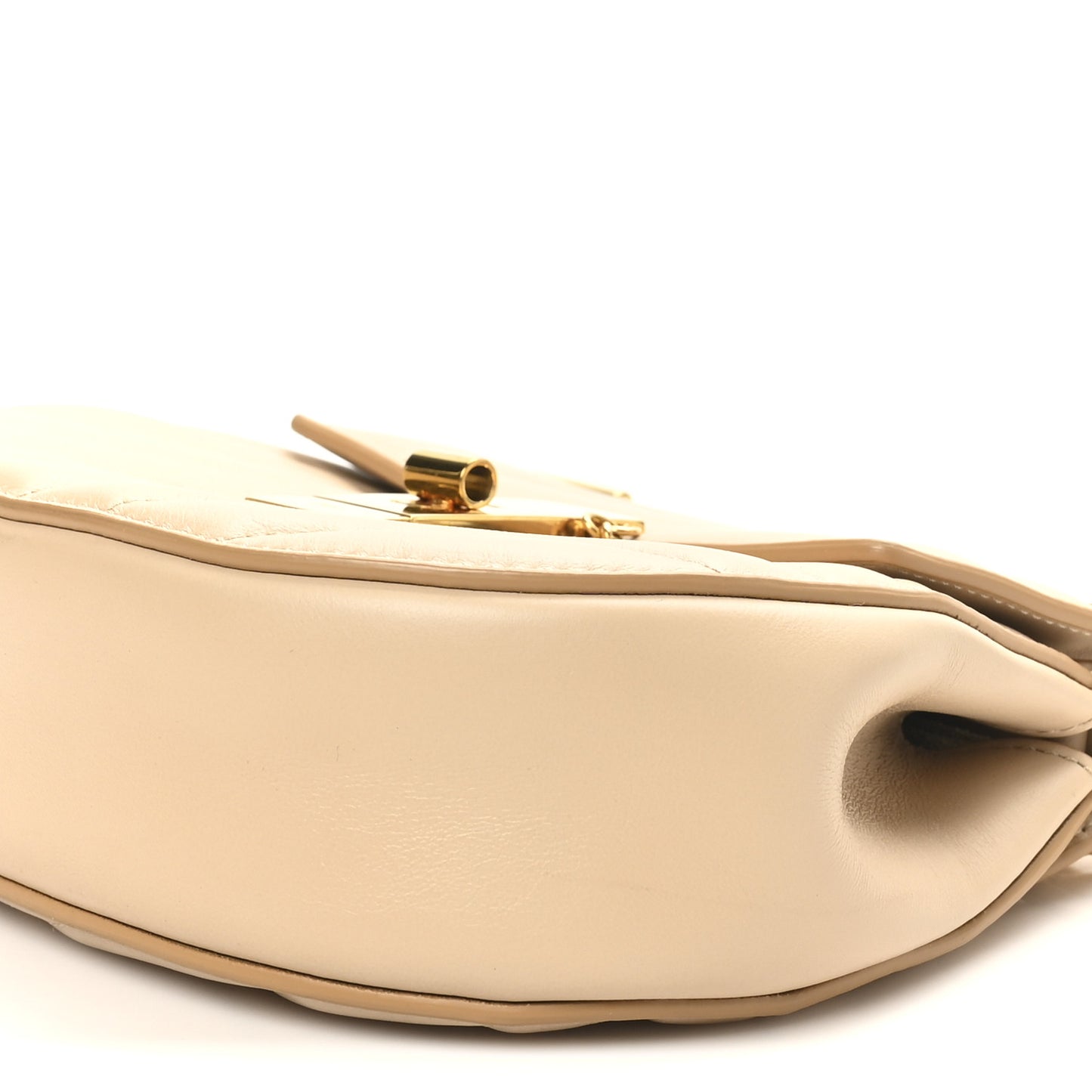 Calfskin Quilted Mini Drew Bijou Shoulder Bag Pearl Beige