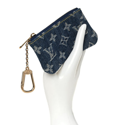 Louis Vuitton Monogram Denim Key Pouch Blue 2 of 7
